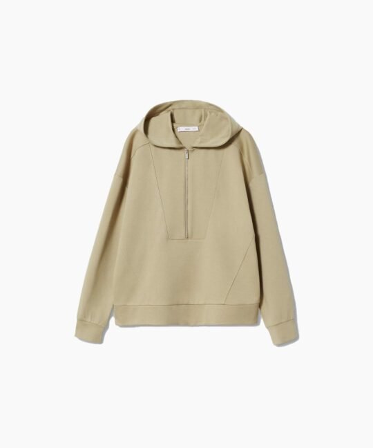 Zipper high collar sweater